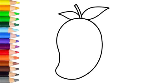 how to draw mango